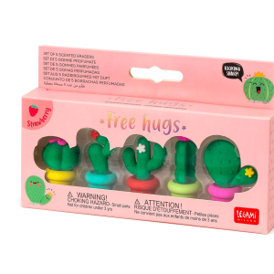 Set de 5 gommes parfumées Free Hugs Cactus - Legami