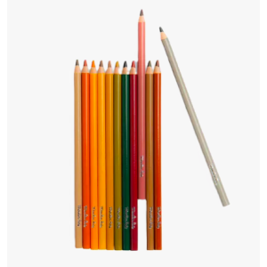 Coffret de 12 Crayons de couleur + Cartes -  Le jardinier - Le Jardin du Moulin