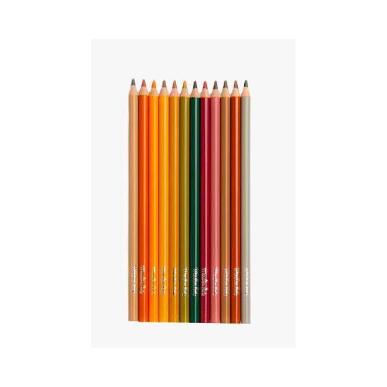 Coffret de 12 Crayons de couleur + Cartes -  Le jardinier - Le Jardin du Moulin