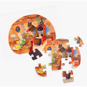 4 mini puzzles des repas ( 4 X 12 pièces) -Les Minouchkas - Moulin Roty