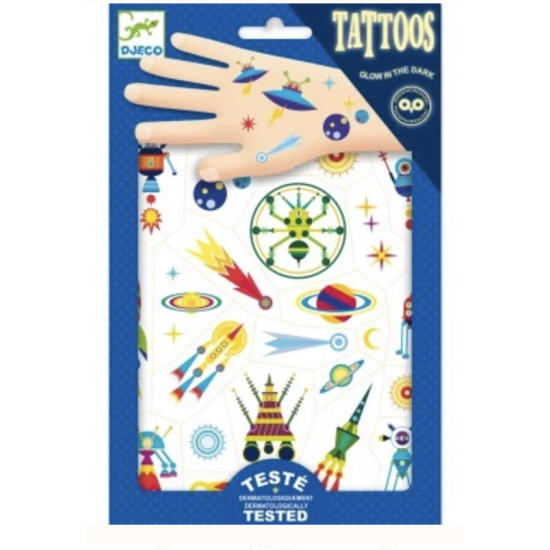Tatouages phosphorescents - Espace Oddity - Djeco