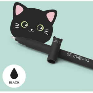 Stylo à encre gel effaçable - Chat - Legami