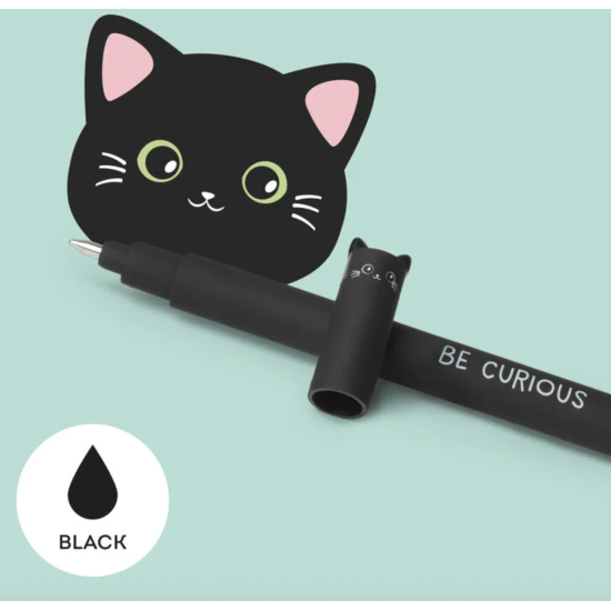 Stylo à encre gel effaçable - Chat - Legami