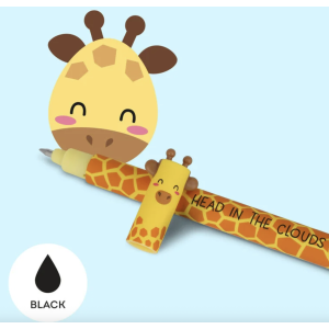 Stylo à encre gel effaçable - Girafe - Legami