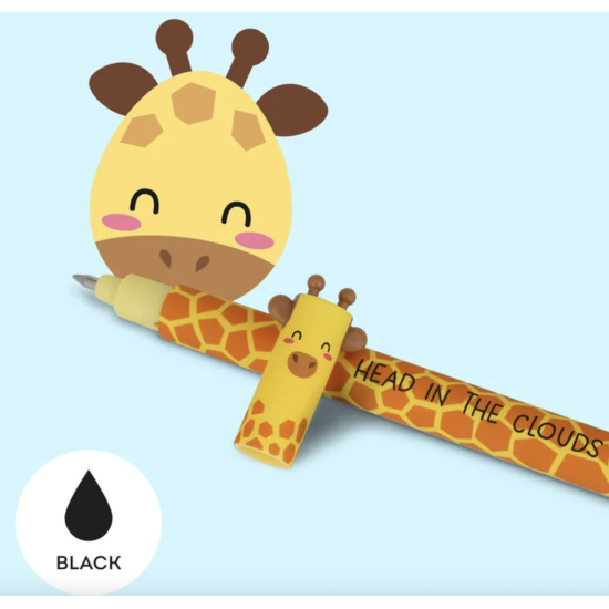 Stylo à encre gel effaçable - Girafe - Legami