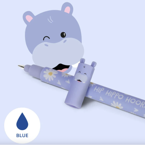 Stylo à encre Gel effaçable - Hippo - Legami