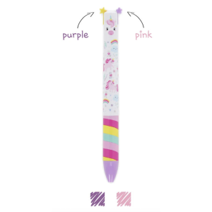 Stylo à bille deux couleurs - Licorne - Legami