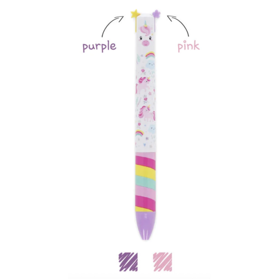 Stylo à bille deux couleurs - Licorne - Legami