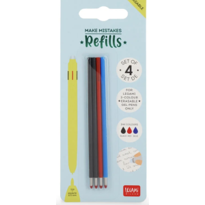 Set de 4 recharges effaçables - 3 couleurs - Legami