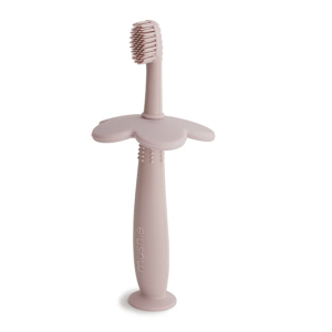 Brosse à dents d'apprentissage en silicone - Etoile - Blush - Mushie