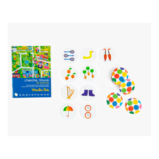 Jeu cherche trouve et raconte - Les Popipop - Moulin Roty