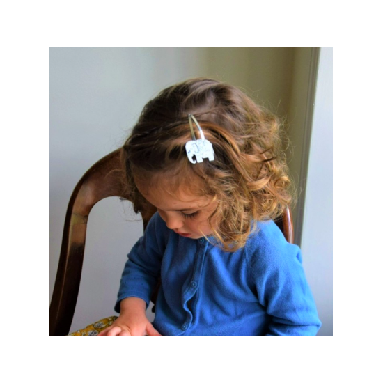 BARRETTE ELEPHANT ARGENTÉE - OBI OBI