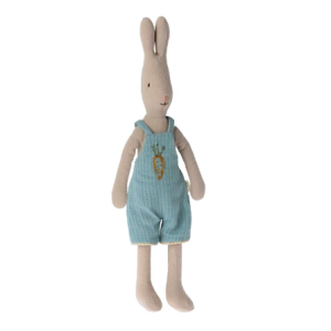 Peluche lapin taille 2 et sa salopette - Maileg (31 cm)