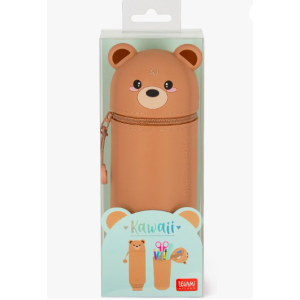 Trousse 2 en 1 Kawaii Teddy Bear - Silicone souple - Legami