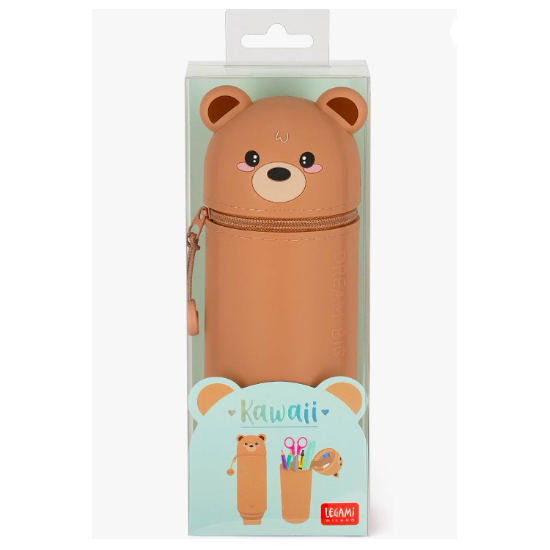 Trousse 2 en 1 Kawaii Teddy Bear - Silicone souple - Legami