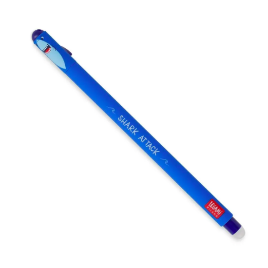 Stylo à encre gel effaçable - Requin - Legami