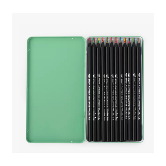 12 crayons de couleur multicolores - Tout autour du Monde - Moulin Roty