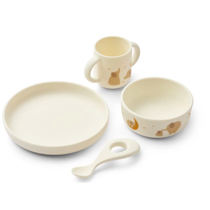 Set repas Vivi - Elephant / Creme de la creme - Liewood