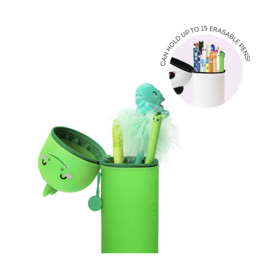 Trousse 2 en 1 Kawaii Dino - Silicone souple - Legami