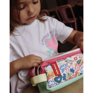 Trousse scolaire double compartiment Happiness - Hello Hossy