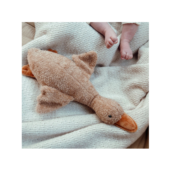 Peluche bruits blancs rechargeable - Liva l'oie Marron - Flow Amsterdam