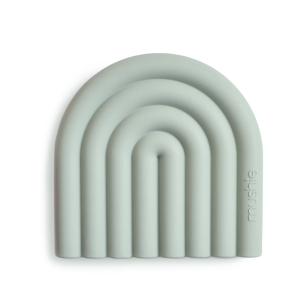 Hochet de dentition arc-en-ciel Cambridge Blue - Mushie