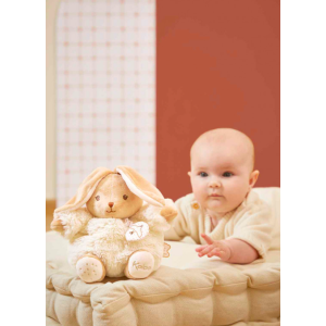 Peluche musicale lapin Patapouf crème - 17 cm - Kaloo