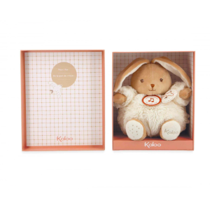 Peluche musicale lapin Patapouf crème - 17 cm - Kaloo