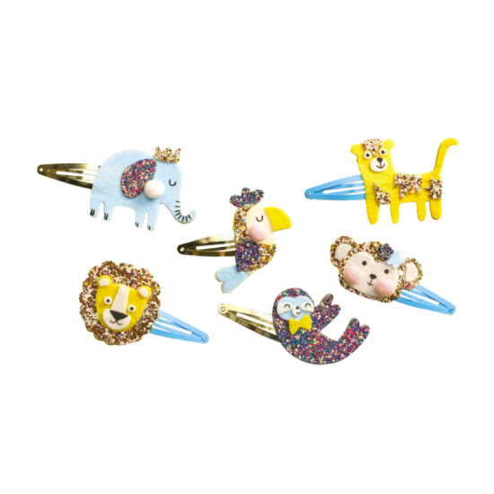 6 Barrettes à créer - Exotic Animals - Janod