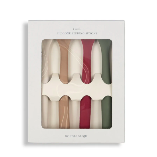 Pack de 4 cuillères silicone - Forest mix - Konges Slojd