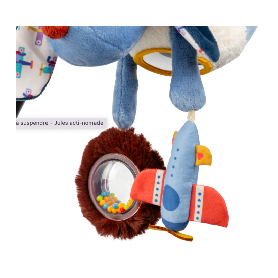 Peluche à suspendre - Jules le chien acti-nomade - Lilliputiens