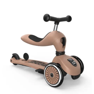 Porteur / Trottinette HighWayKick Mocha avec barre - 1 push and go - Scoot and ride