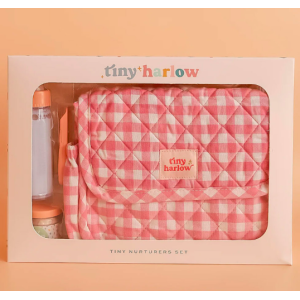 Set sac à langer - "Ensemble Tiny Nurturers" Vichy rose - Tiny Harlow