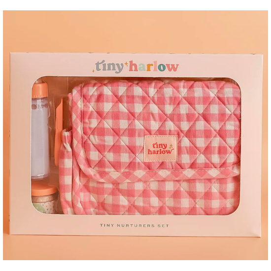 Set sac à langer - "Ensemble Tiny Nurturers" Vichy rose - Tiny Harlow