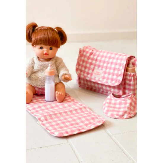 Set sac à langer - "Ensemble Tiny Nurturers" Vichy rose - Tiny Harlow