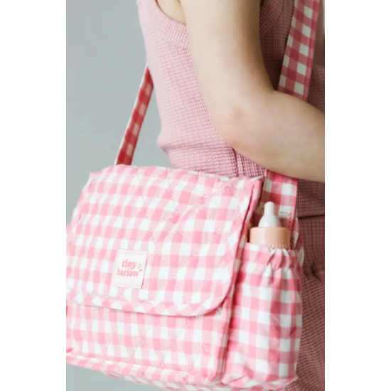Set sac à langer - "Ensemble Tiny Nurturers" Vichy rose - Tiny Harlow