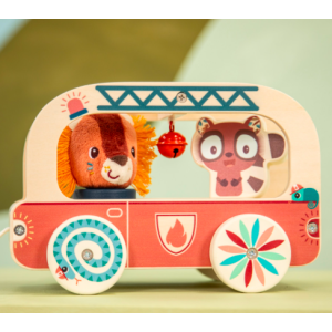 Camion de pompier en bois Jack le Lion - Lilliputiens