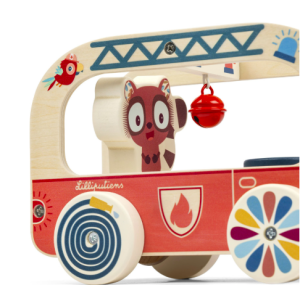Camion de pompier en bois Jack le Lion - Lilliputiens