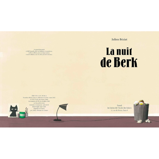 Livre "La nuit de Berk" - L'école des loisirs