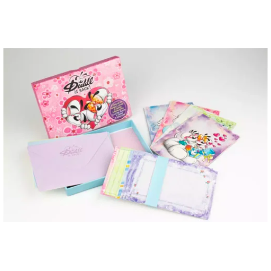 Set De Papeterie Diddl Vintage - Boîte Avec Cartes, Enveloppes Et Papier à Lettres - Cadeau Nostalgie Années 90