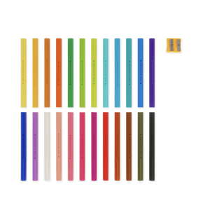 Set de 24 crayons de couleur avec taille-crayon - Teddy friends - Legami
