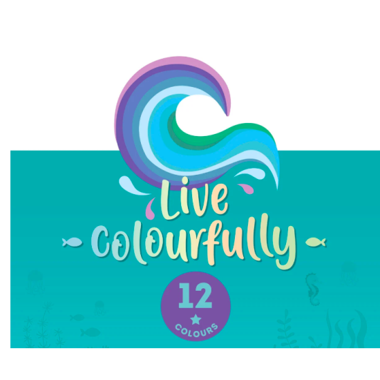 Set de 12 crayons de couleur - Océan palette - Legami