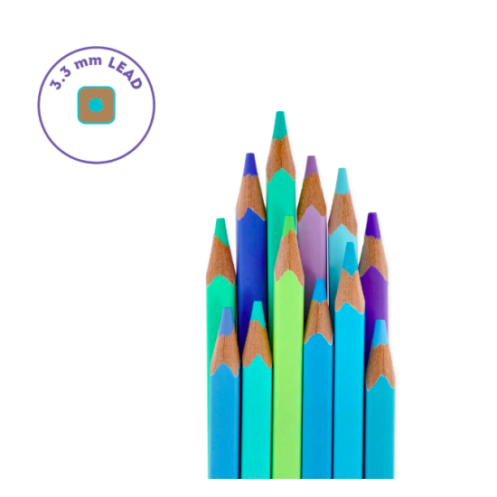 Set de 12 crayons de couleur - Océan palette - Legami