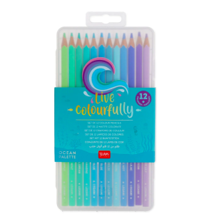 Set de 12 crayons de couleur - Océan palette - Legami