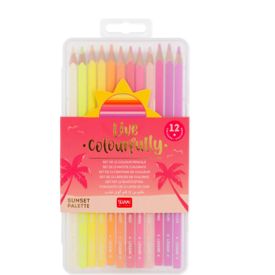 Set de 12 crayons de couleur - Sunset palette - Legami