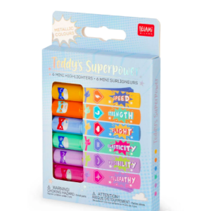 Set de 6 mini surligneurs - Teddy's superpower - Legami