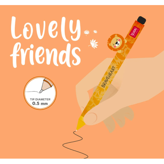 Stylo à encre gel Lion - Lovely Friends - Legami