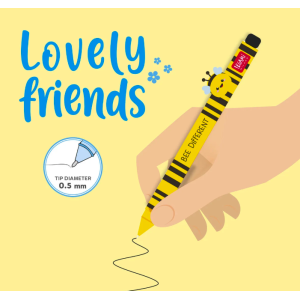 Stylo à encre gel Abeille - Lovely Friends - Legami