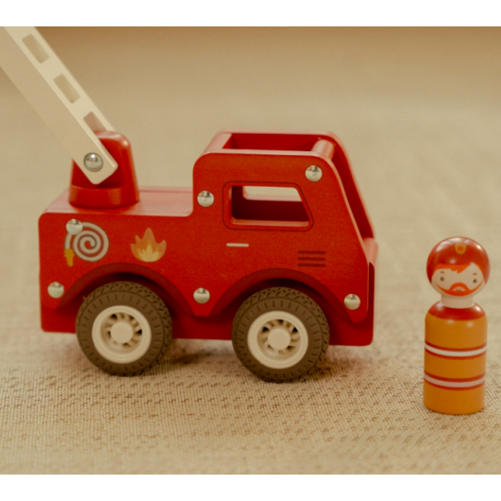 Camion de pompiers en bois - Little Dutch