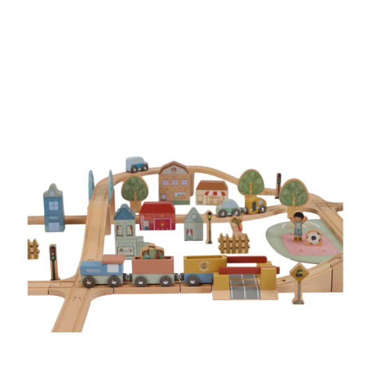 Circuit de train XXL en bois - Little Dutch